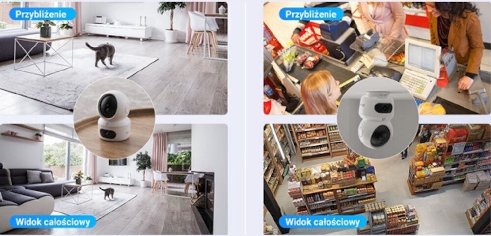 Kamera EZVIZ H7c Dual 2K+ - Reakcja tylko na to, co ważne, rozpoznowanie ludzi, reakcja na dźwięk, kamera działająca na przybliżeniu oraz na widoku całościowym