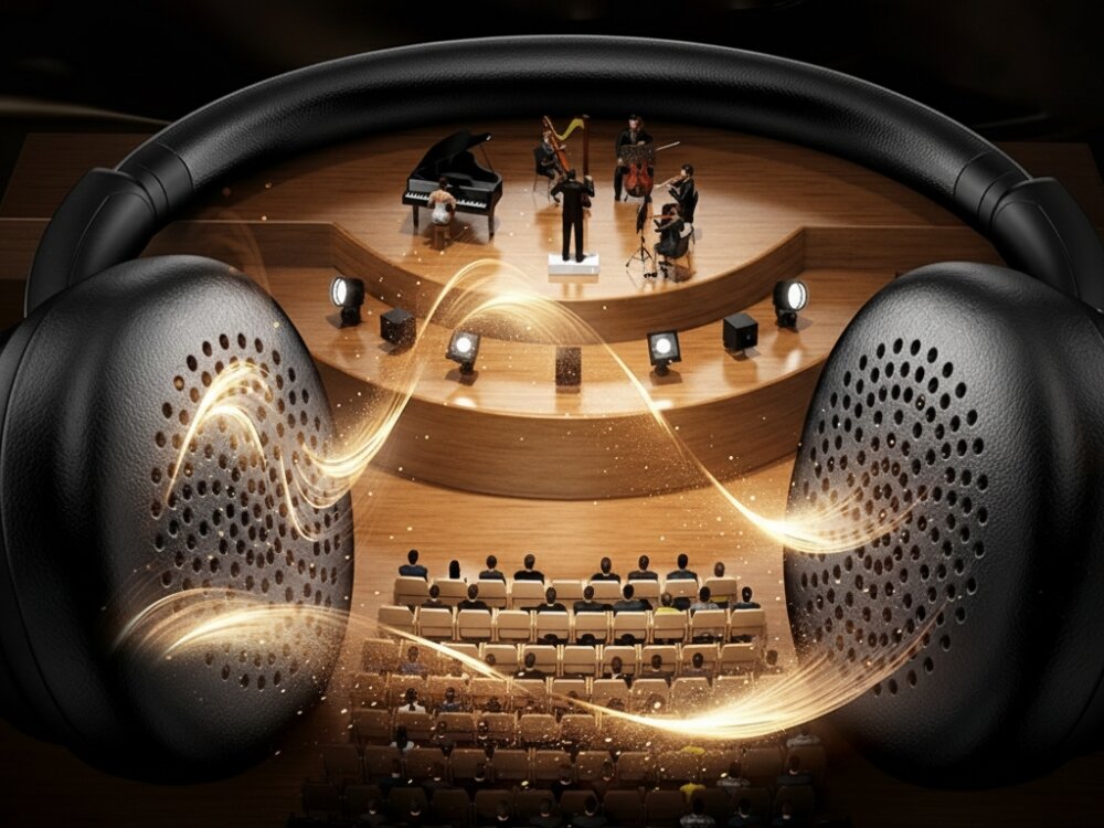 Słuchawki nauszne USAMS SR01 ANC
			Łączność Bluetooth 5.3 o dużym zasięgu i niskim zużyciu energii, słuchawki nauszne, orkiestra, widownia