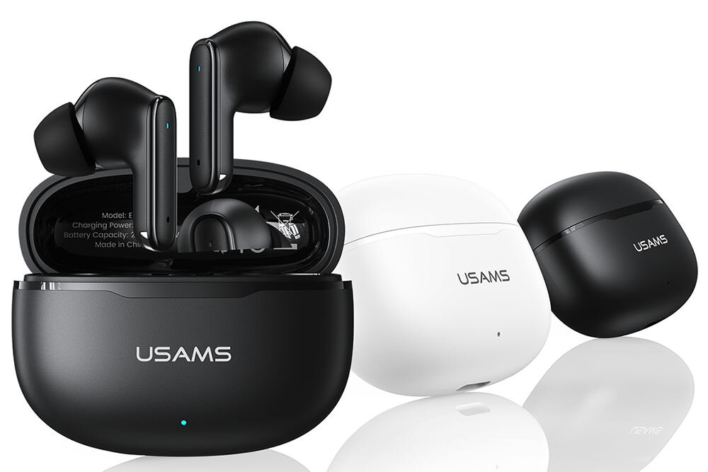 USAMS Echo E05 TWS wygodnie ułożone w uchu użytkownika, lekkie słuchawki TWS do codziennego noszenia