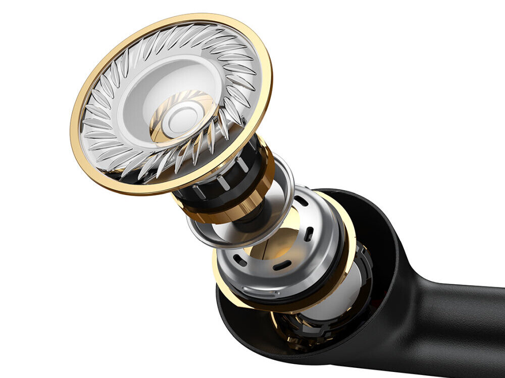 Użytkownik prowadzi rozmowę telefoniczną w słuchawkach USAMS Echo E05 TWS z wbudowanym mikrofonem podczas pracy zdalnej