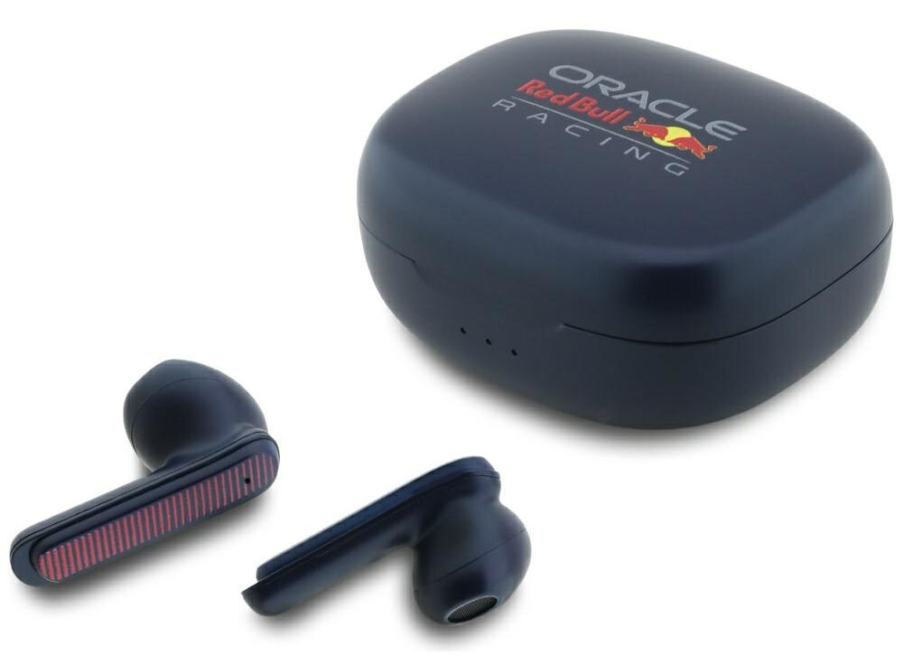 Słuchawki TWS Red Bull Printed Logo Bluetooth ENC Połączenie Bluetooth 5.3 w słuchawkach TWS, słuchawki z etui ładującym na białym tle