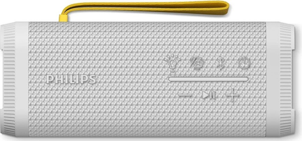 PHILIPS TAS2000W/00 głośnik TWS Auracast, konfiguracja wielogłośnikowa, kodek LC3, głośnik mobilny na białym tle