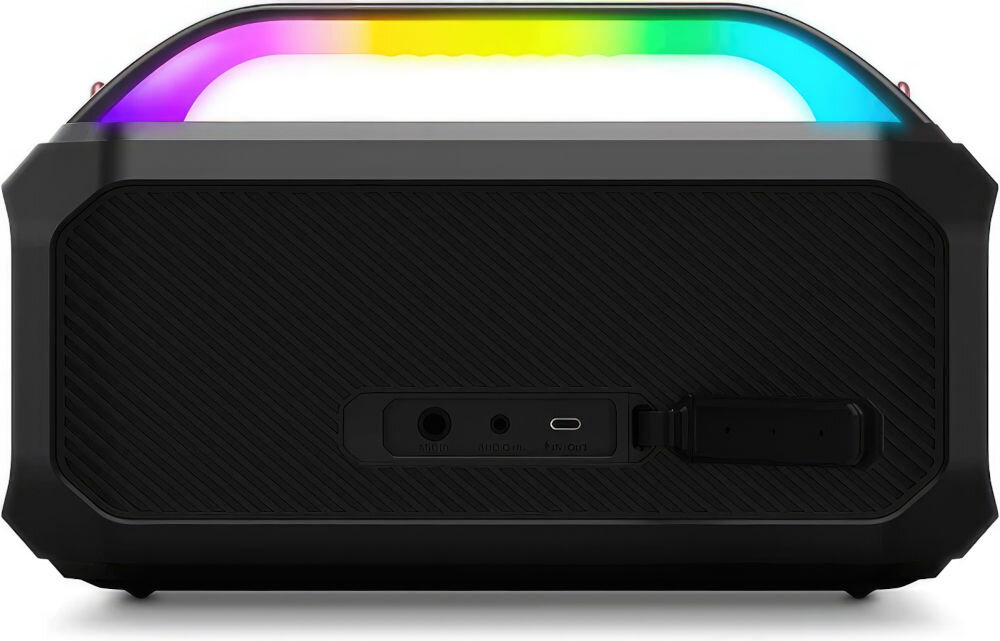 Głośnik PHILIPS TAS7000EB TWS Auracast konfiguracja wielogłośnikowa, głośnik od tyłu na białym tle