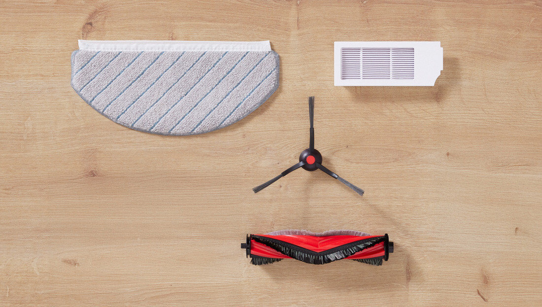 Robot sprzątający BOSCH BCRC2W Optymalnie dobrane akcesoria Wymienne filtry, worki na kurz, szczotki