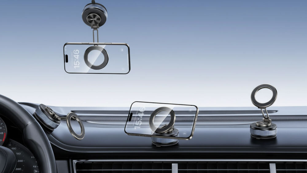 Uchwyt na telefon USAMS ZJ084 uchwyt, technologia prozniowa, magnetyczny, przyczepnosc