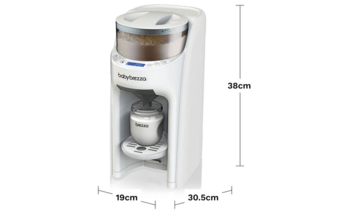 Ekspres do mleka BABY BREZZA Formula Pro Advanced All White Lekki i kompaktowy wymiary przenoszenie przechowywanie wygoda użytkowania