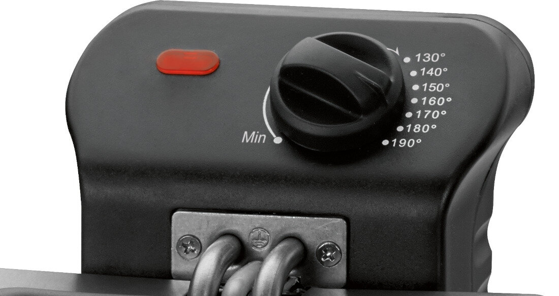 Frytkownica CLATRONIC FR 3587 Regulowany termostat lampka kontrolna dostosowanie temperatura potrawy