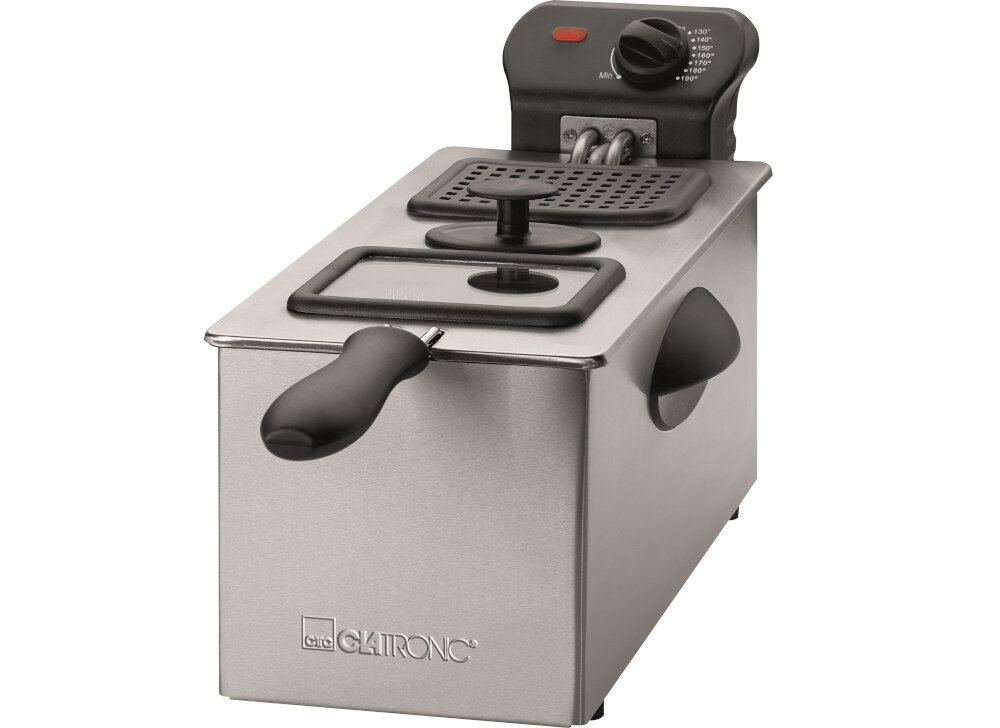 Frytkownica CLATRONIC FR 3587 Tacka ociekowa Schowek na kabel izolowane termicznie uchwyty