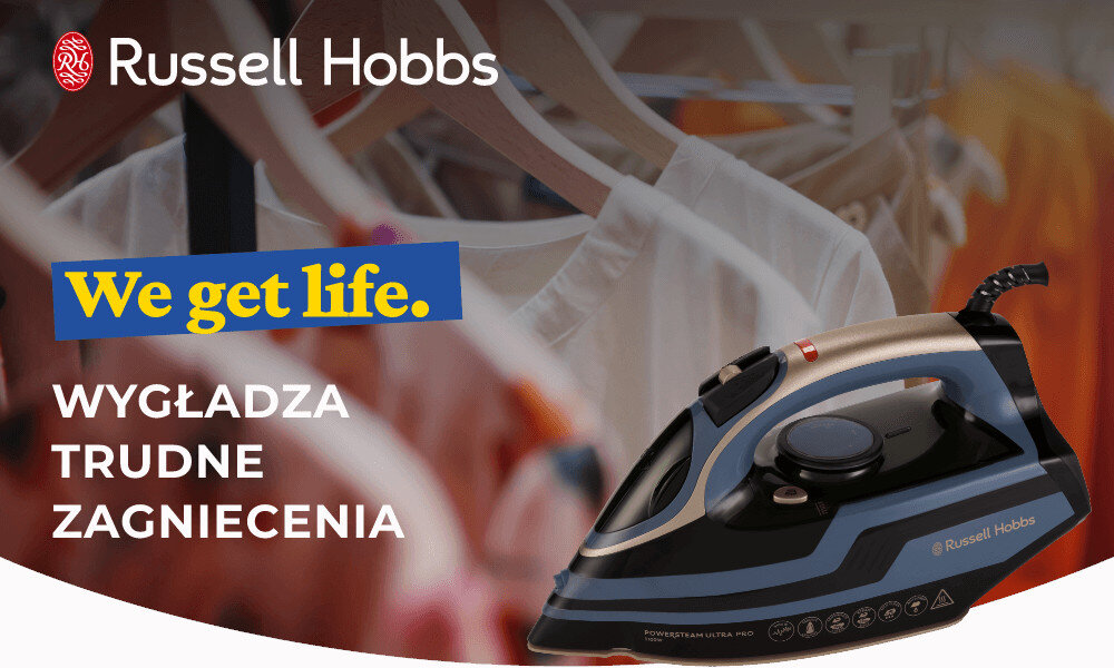 Żelazko RUSSELL HOBBS 28630-56 Powersteam Ultra Pro wygląd design prezentacja wizualizacja Łatwe usuwanie zagnieceń