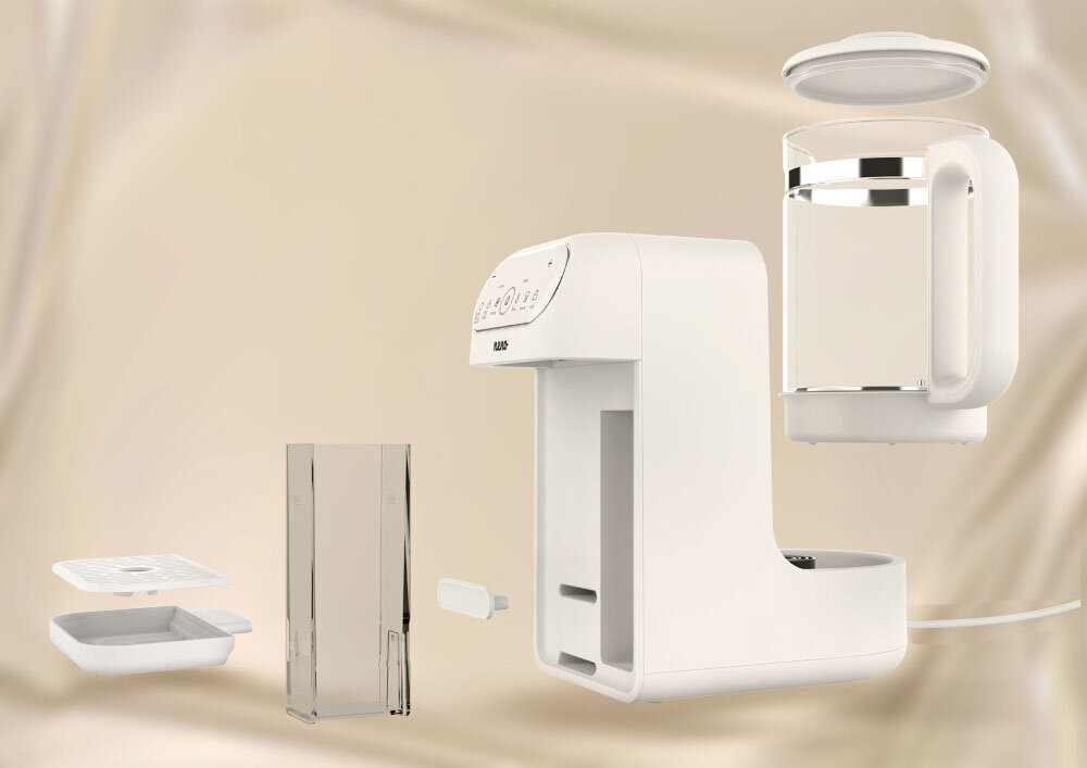 Ekspres do mleka NENO Lago Wygoda użytkowania zbiornik woda pojemność funkcja automatycznego oczyszczania porcja Dotykowy panel sterowania blokada zabezpieczenie ustawienia komfort kontrola