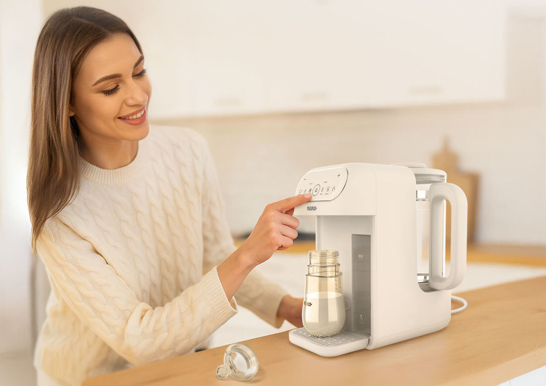 Ekspres do mleka NENO Lago Oszczędność czasu ilość mleka modyfikowanego nacisnąć przycisk ilość wody pokarm