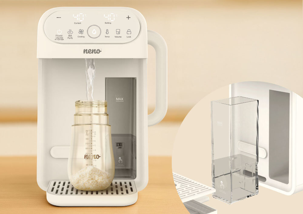 Ekspres do mleka NENO Lago Czystość i higiena funkcja samooczyszczania z osadów mineralnych uruchamia się automatycznie realnie wpływa na zdrowie i bezpieczeństwo