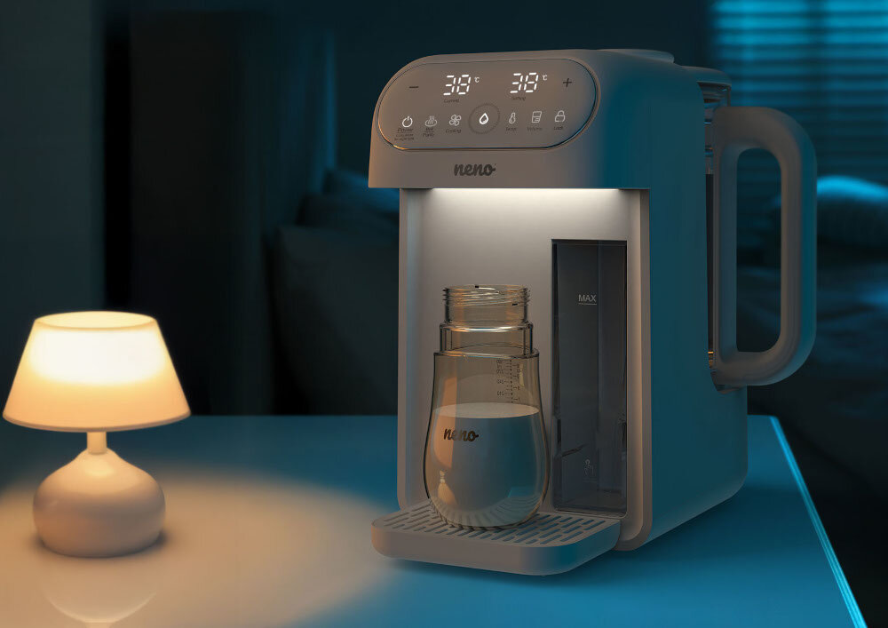 Ekspres do mleka NENO Lago Lampka nocna oświetla przestrzeń przygotowanie mleka spokój