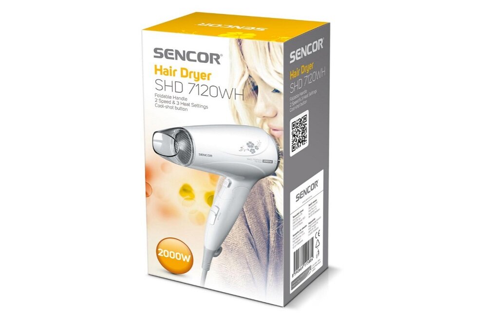 Suszarka SENCOR SHD-7120WH Koncentrator Chłodny nawiew składana rączka