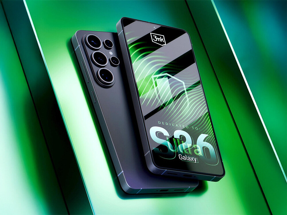 3MK Hardy Ultra Glass HARDY® Ultra Glass ochronę ekranu z codzienną higieną użytkowania pasek czyszczący Specjalna antymikrobowa warstwa nanocząsteczkami srebra redukuje do 99% bakterii, wirusów, grzybów i pleśni - szkło naklejona na telefon leżący na drugim telefonie