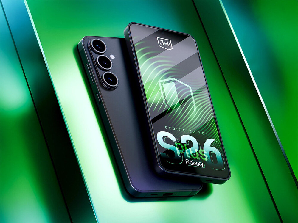 3MK Hardy Ultra Glass HARDY® Ultra Glass ochronę ekranu z codzienną higieną użytkowania pasek czyszczący Specjalna antymikrobowa warstwa nanocząsteczkami srebra redukuje do 99% bakterii, wirusów, grzybów i pleśni - szkło naklejona na telefon leżący na drugim telefonie