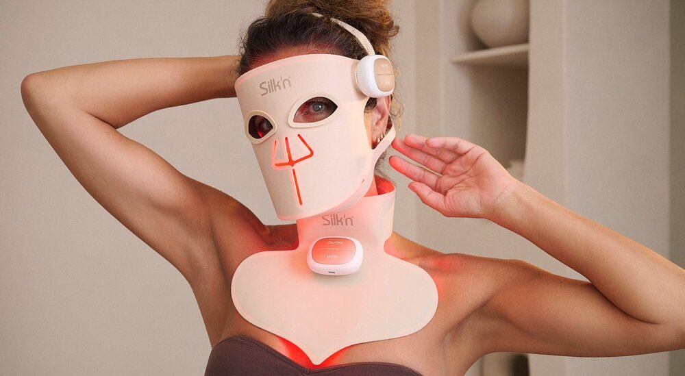 Maska LED SILK-N Chest Mask Pro wysokiej jakości sylikon, bezpieczne dla skóry, dopasowanie do kształtu ciała, bez podrażnień, łatwe czyszczenie