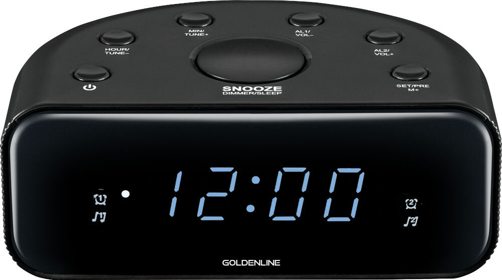 Radiobudzik GOLDENLINE RCL200 do 10 stacji radiowych radio FM alternatywa dla budzika