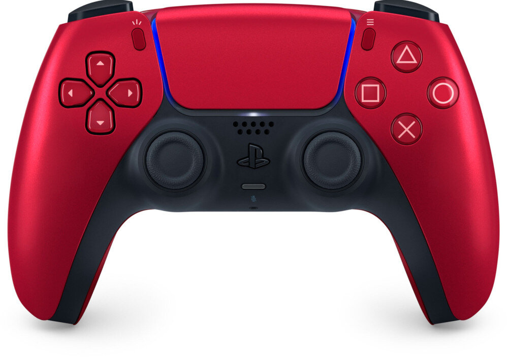 Kontroler SONY DualSense konstrukcji w dwóch odcieniach ulepszonymi drążkami odświeżonym paskiem świetlnym