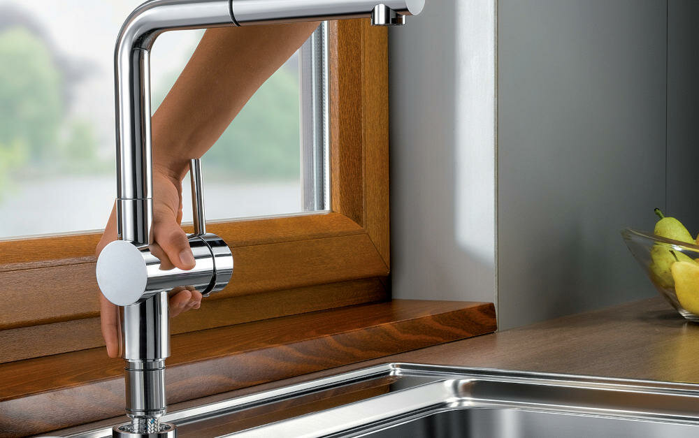 BLANCO Linus-S-F 514023 wygląd bateria funkcjonalność czyszczenie ruchoma wylewka