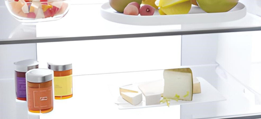 Lodówka HAIER HTW7720DNG półki szkło bezpieczeństwo ochrona stabilność