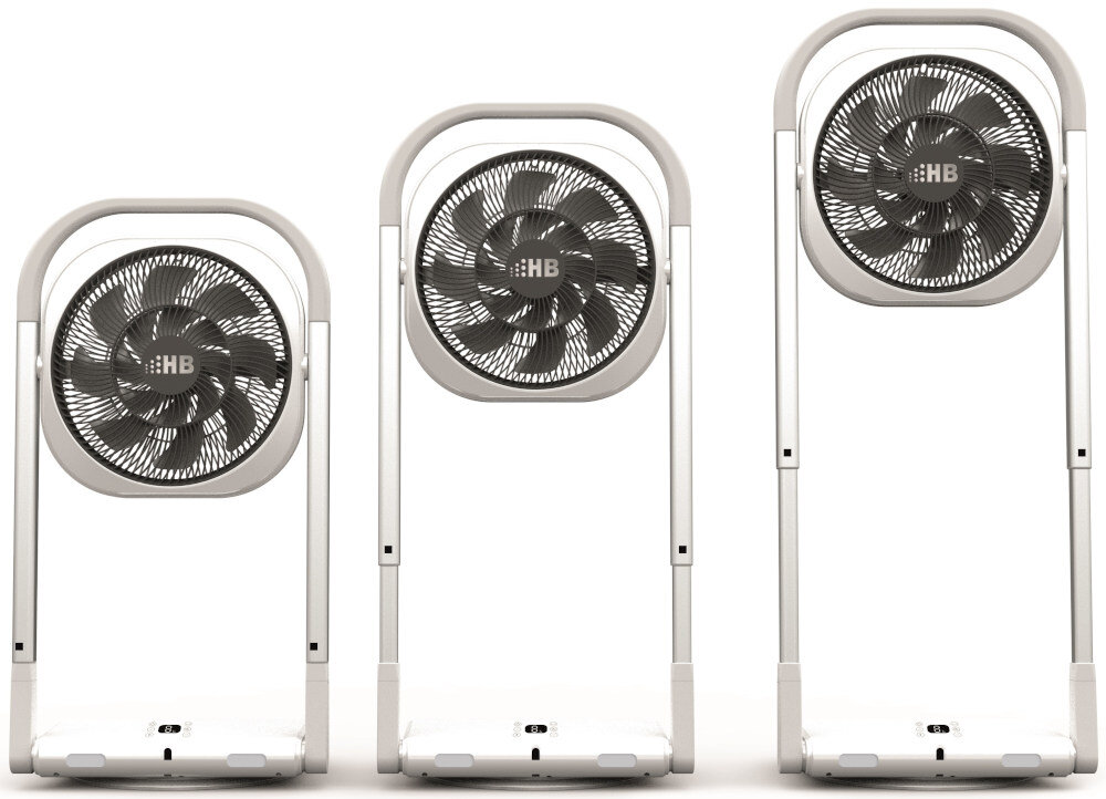 Wentylator HB TF0015DWRC Biało-czarny Komfortowy przepływ powietrza wygląd design prezentacja wizualizacja