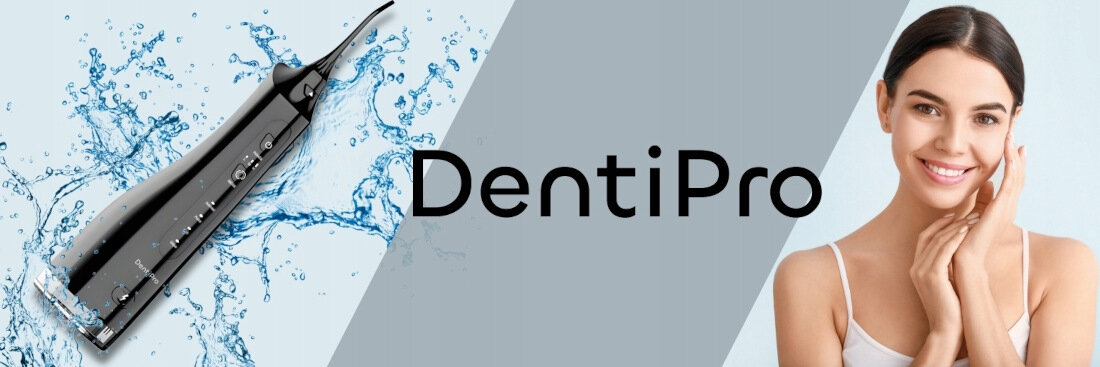 Irygator do zębów ALPHA DentiPro SWF-02 Czarny Pielęgnacja jamy ustnej wygląd design tło prezentacja wizualizacja