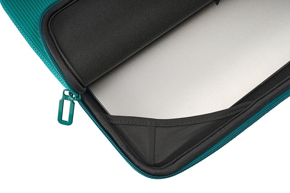 Etui na laptopa TUCANO Colore 2 13 - 14.1 cali Turkusowy system antypoślizgowy, pewne trzymanie urządzenia, bez przypadkowego wyślizgnięcia