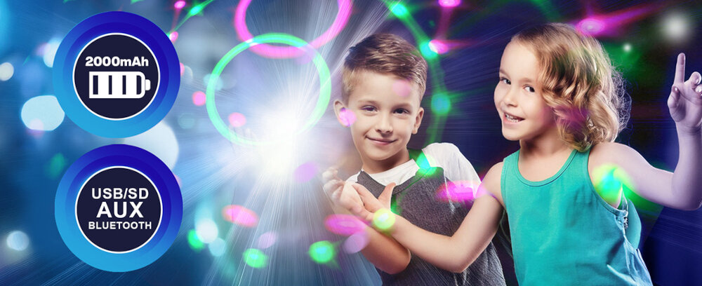 Kula świetlna MUSICMATE AB69S PartyBall - Mocny dźwięk