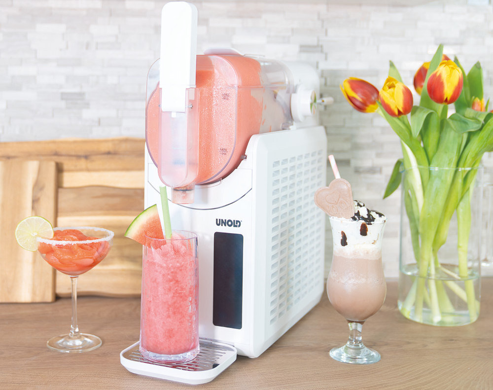 Maszynka do slushy i lodów UNOLD Slush Susi 48940 Hit domowej imprezy wygląd design prezentacja wizualizacja