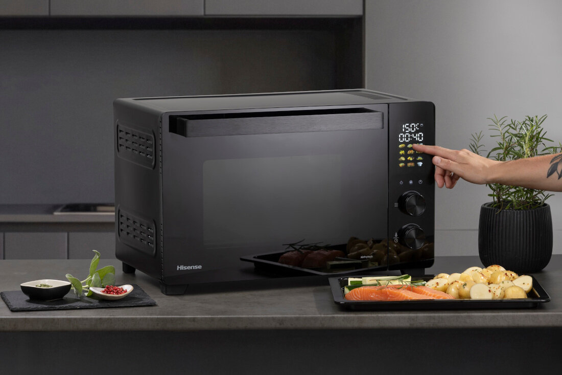 Mini piekarnik HISENSE HOM30A Prosta regulacja pokrętła do ustawiania temperatury czasu pieczenia dopasowanie parametry