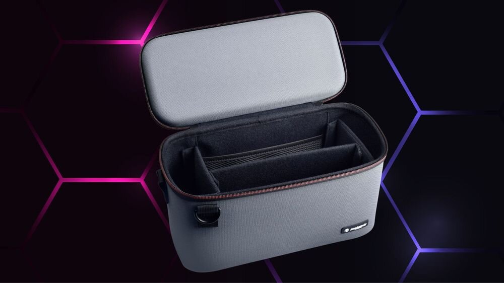 Torba SNAKEBYTE Organizer Case S2 do Nintendo Switch 2 Szary Widoczne wnętrze etui zabezpieczenie konsoli Nintendo Switch™ 2 wodoodporny nylon osłania sprzęt przed uszkodzeniami mieście urządzenie oraz niezbędne akcesoria dedykowane przegródki wygodne przenoszenie całego zestawu