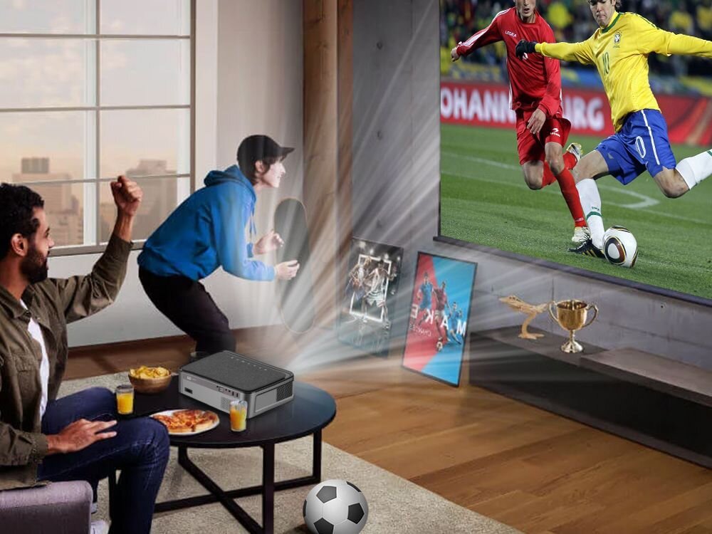 Projektor EXTRALINK Smart Life Vision Pro Full HD (1920 x 1080), 450 ANSI lumen, Wi-Fi - projektor, kontrast, ekran, kino, ogladanie meczu na ekranie