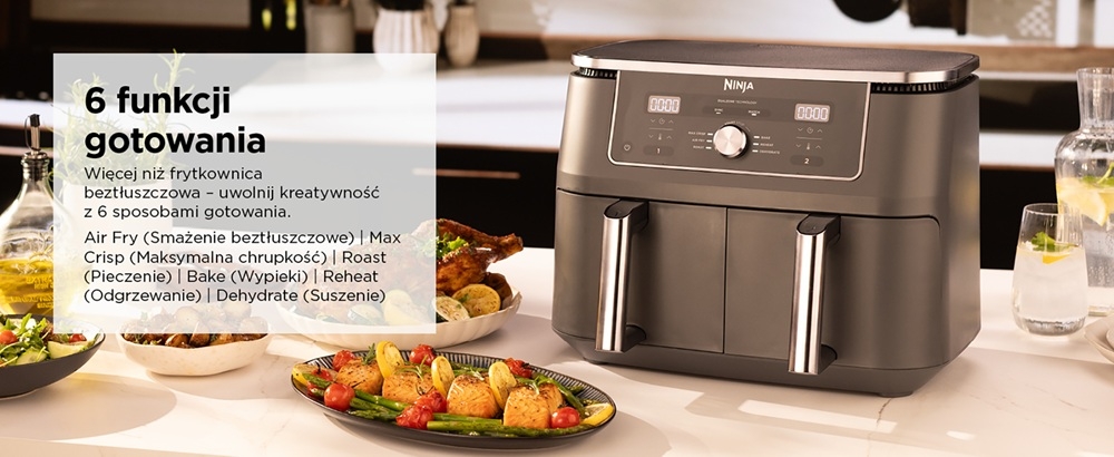 Frytownica beztłuszczowa DZ400EU różne tryby gotowania, smak, zapach, aromat