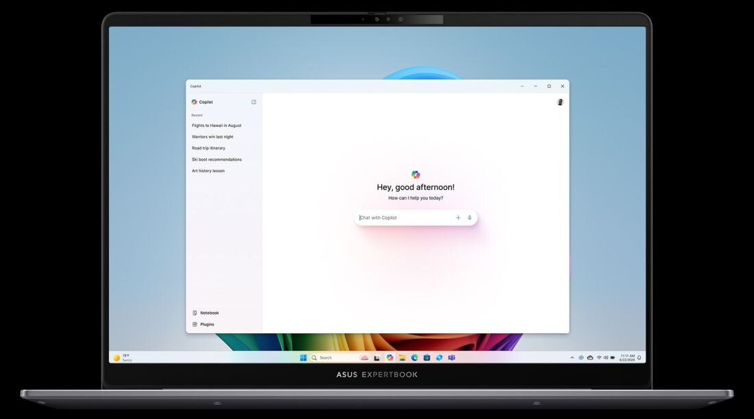 Laptop ExpertBook P5 P5405 z interfejsem Microsoft Copilot – inteligentna pomoc AI