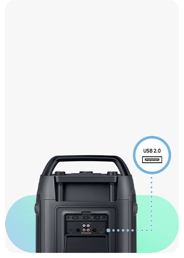 360x504 usb TV in living room displaying gaming scene plays sound via two connected Sound Towers on each side, as shown by soundwaves.