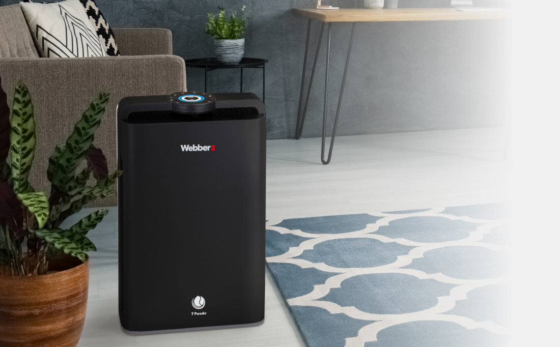 Oczyszczacz powietrza WEBBER AP 9700 WIFI Czarny Czyste i nawilżone powietrze Połączenie oczyszczania i nawilżania 