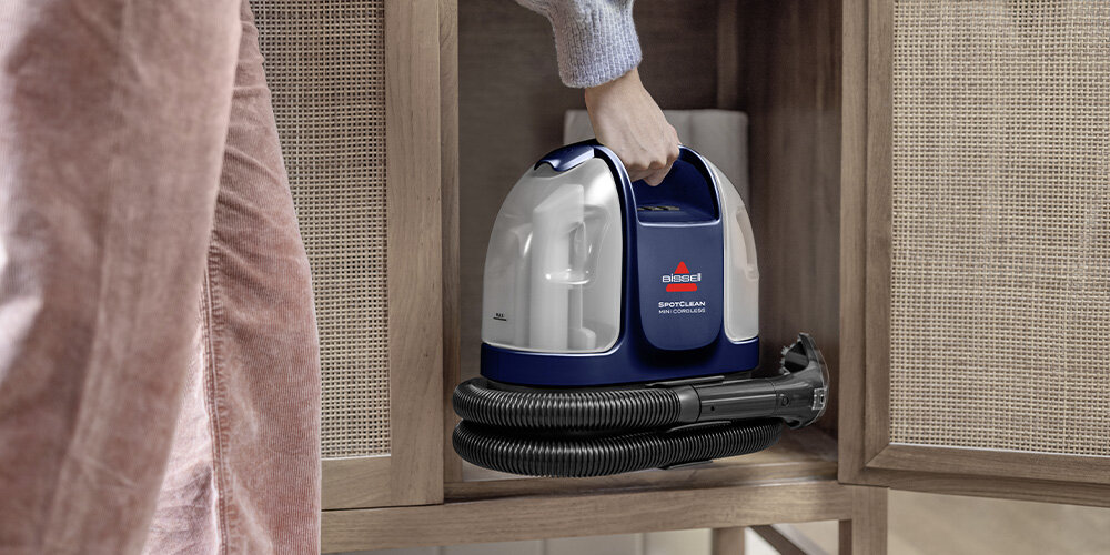 Odkurzacz piorący BISSELL SpotClean Cordless 4065N Waży zaledwie 2,8 kg Lekki i poręczny wymiary Wygodny uchwyt bezprzewodowa konstrukcja