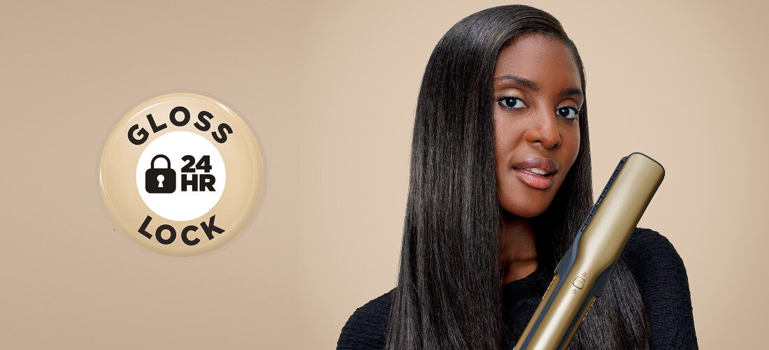 Suszarko-lokówka SHARK Glam HD6051SEU 32 mm 1500 W gładkie i błyszczące włosy  dodatkowo w technologię Gloss Lock tarcza ochronna dla łuski włosa stylizacja wygładza powierzchnię, zamyka łuski i nadaje im lustrzany połysk