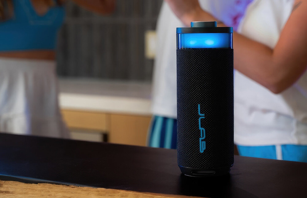 Głośnik JLAB Go Party czas pracy 16 godzin, akumulator 4000 mAh, RGB, głośnik stojący na blacie