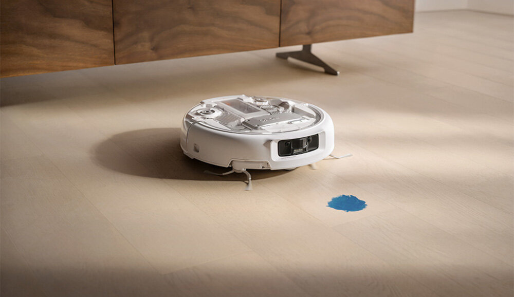 Robot sprzątający DJI Romo A Dokładne mycie bez smug Zamiatanie i mopowanie zbiera suchy brud  Zbiornik o pojemności 164 ml nawilżanie padów mopujących zarządzanie przepływem wody