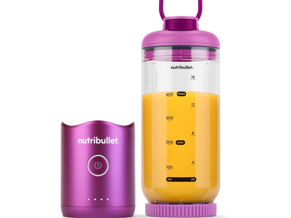 Blender personalny NUTRIBULLET Flex NBP013.VT Fioletowy skuteczne rozdrabnianie, technologia ostrzy, poprawa smaku i komfort, kruszenie lodu