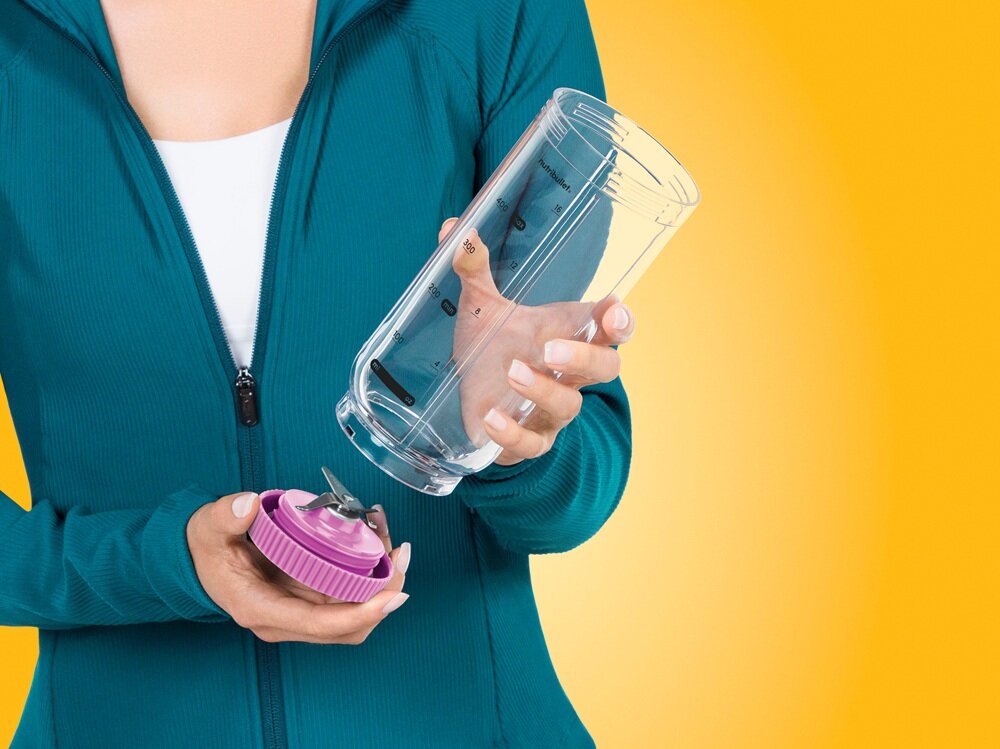 Blender personalny NUTRIBULLET Flex NBP013.VT Fioletowy szczelna pokrywka, ochrona przed rozlaniem, uchwyt do przenoszenia