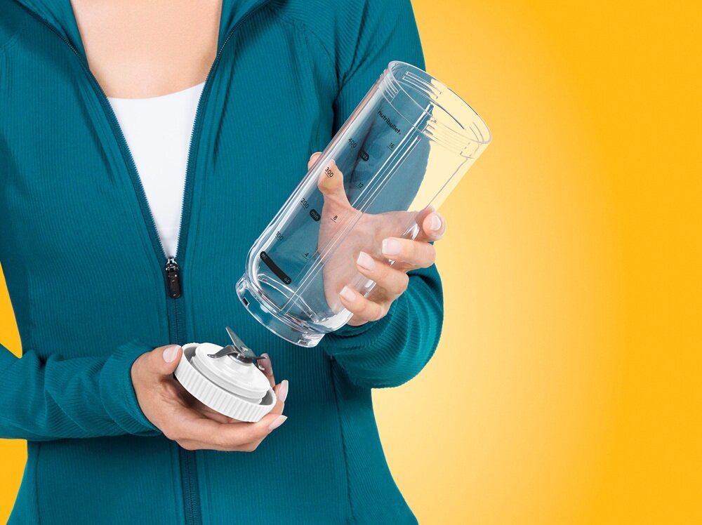 Blender personalny NUTRIBULLET Flex NBP013.W Biały szczelna pokrywka, ochrona przed rozlaniem, uchwyt do przenoszenia