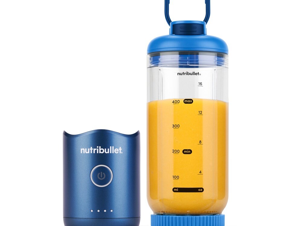 Blender personalny NUTRIBULLET Flex NBP013.BL Niebieski skuteczne rozdrabnianie, technologia ostrzy, poprawa smaku i komfort, kruszenie lodu