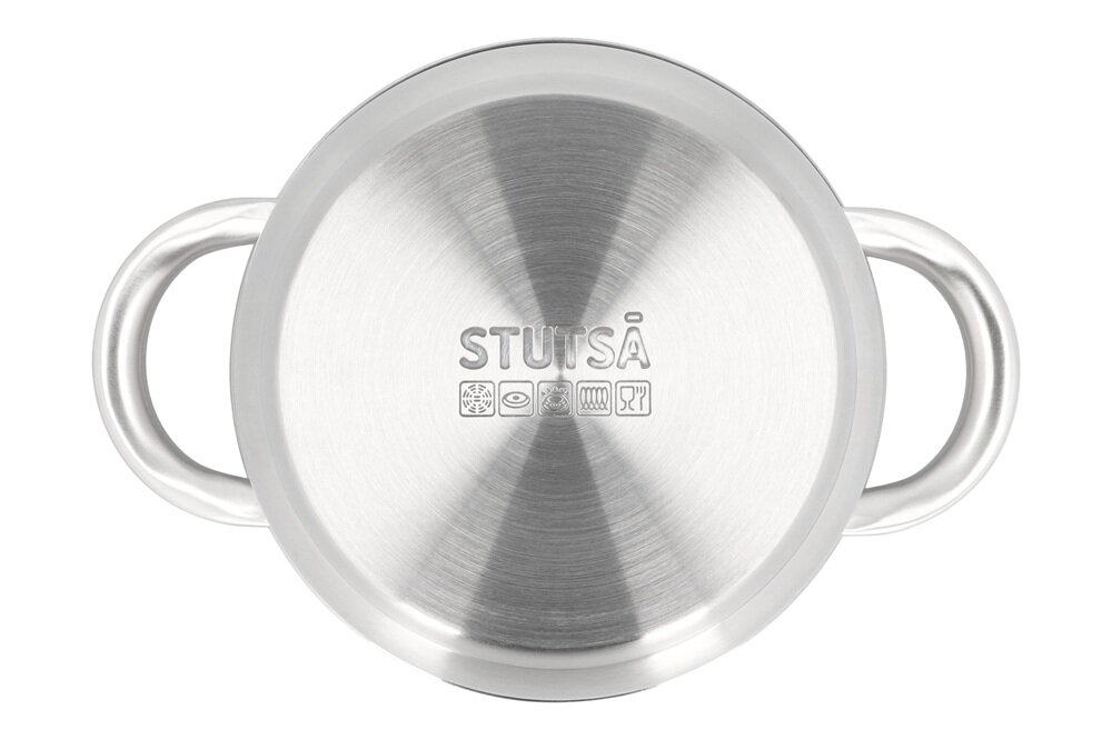Zestaw garnków STUTSA Nelva 6 elementów wielowarstwowe dno, równomierne rozprowadzenie ciepła, oszczędność energii