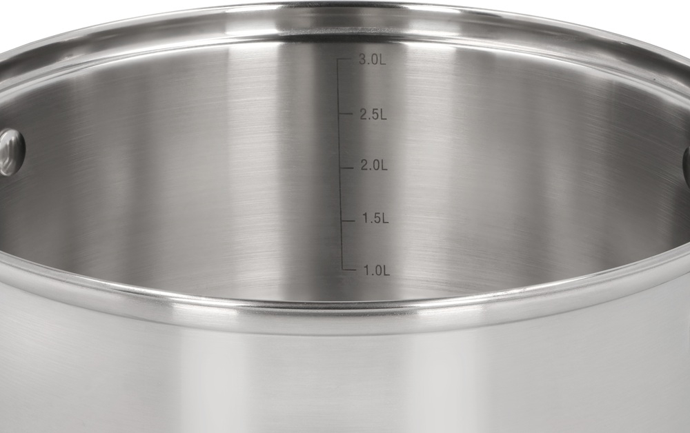 Zestaw garnków STUTSA Nelva 6 elementów nienagrzewające się uchwyty, pokrywa ze szkła hartowanego, utrzymanie stałej temperatury