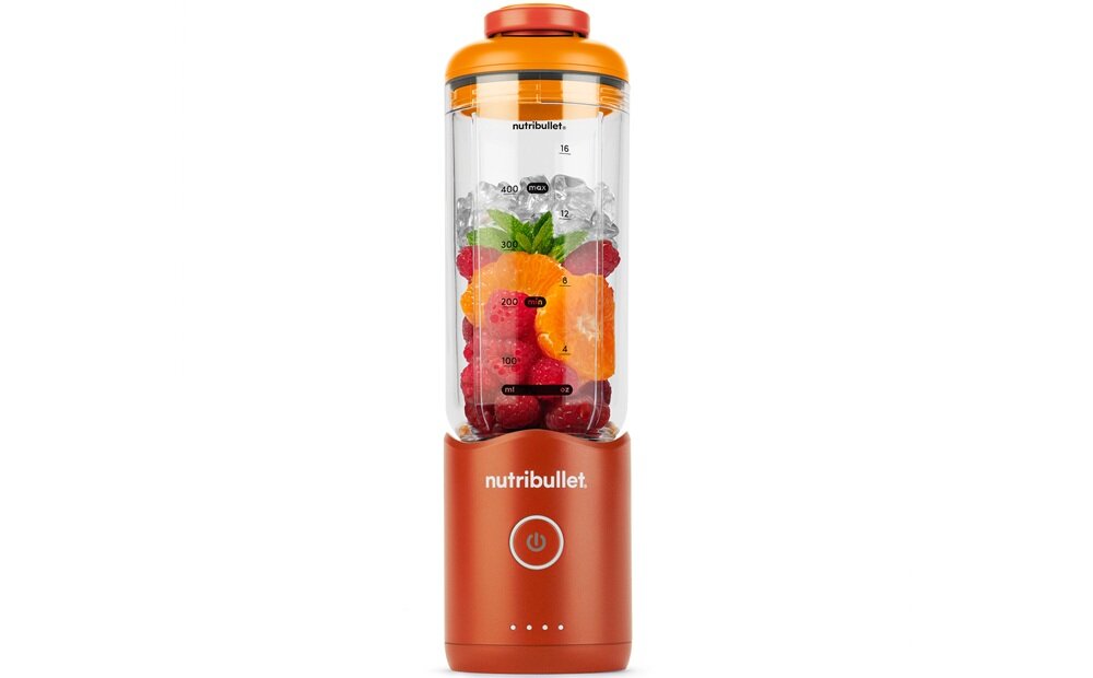 Blender personalny NUTRIBULLET Flex NBP013.OR Pomarańczowy czterostopniowy wskaźnik LED, poziom naładowania, USB-C