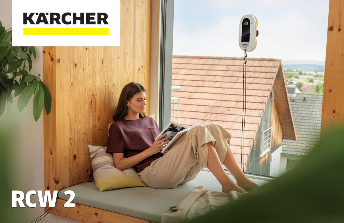 Robot do mycia okien KARCHER RCW 2 wygląd design prezentacja wizualizacja mycie okien bez wysiłku