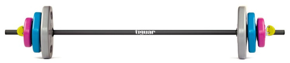 Sztanga TIGUAR Power Gym (18 kg) prosta konstrukcja waga 18 kg długość 140 cm trening grupowy bez względu na płeć i wiek